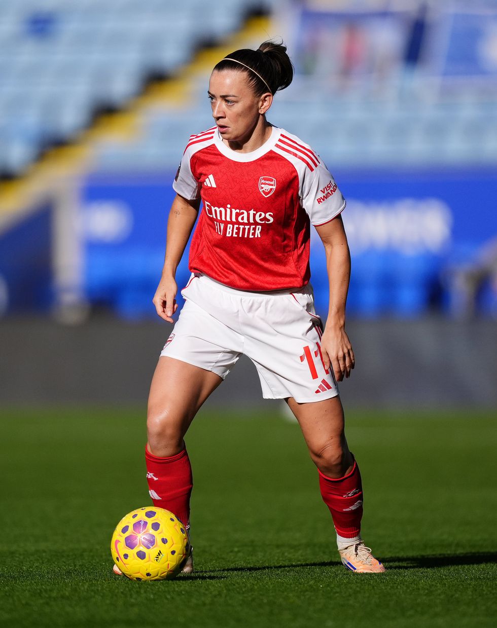 Arsenal's Katie Mccabe Plays Against Leicester City