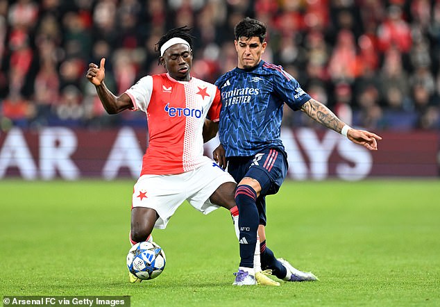 Piero Hincapie (Right) Impressed In Defence For Arsenal - In A Rare Opportunity To Start For Them