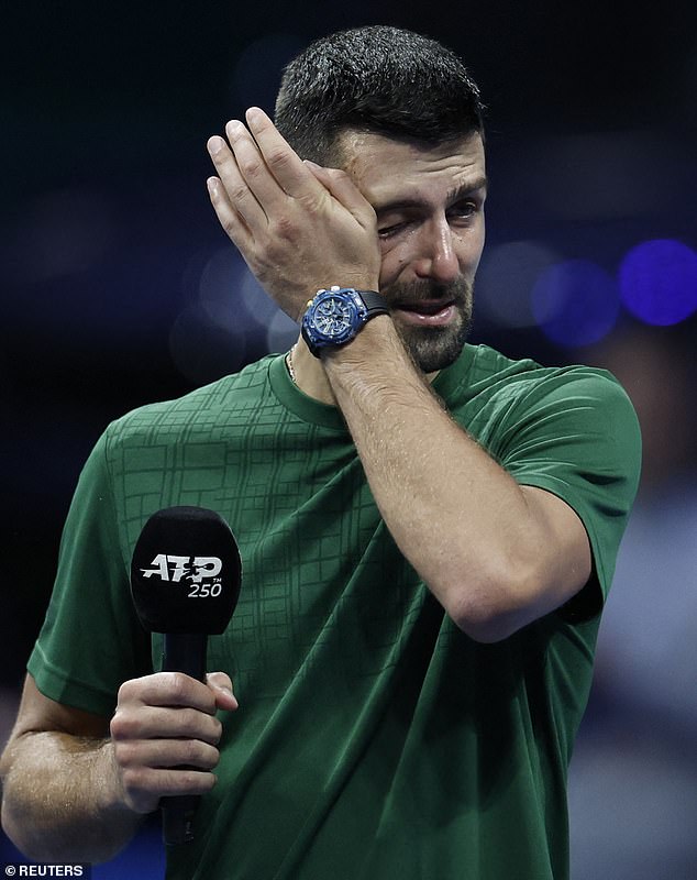 It Was In Honour Of Djokovic's Former Coach Nikola Pilic, Who Passed Away Earlier This Year - Sending The Grand Slam Legend Into Tears (Pictured)