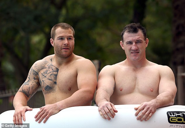 Merrin (Pictured Left With Former Nsw State Of Origin Teammate Paul Gallen) Describes Himself As A 'Cryptocurrency Enthusiast' On Linkedin