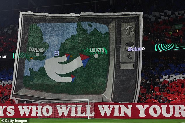 Fans Unveiled An Eye-Catching Tifo Ahead Of The Conference League Game Vs Aek Larnaca
