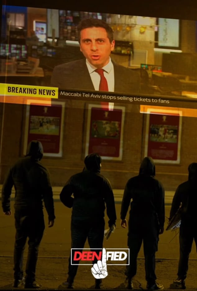 Football Fans Pictured With Israeli Flags On The Streets Of Britain's Second City Ahead Of The Football Match