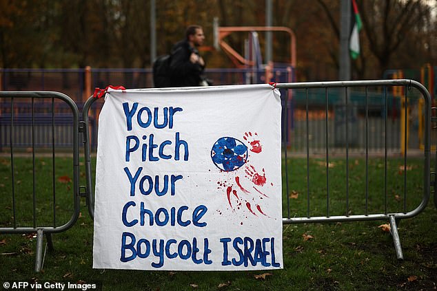 Pro-Palestine Protesters Have Continued To Campaign Against The Match Taking Place And Have Called For Israeli Teams To Be Suspended From Uefa And Fifa