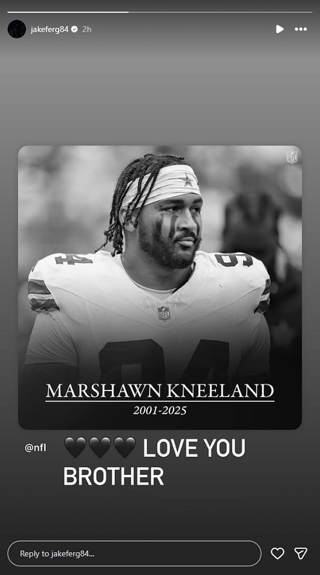 Cowboys Tight End Jake Ferguson Shared A Picture Of Kneeland And Wrote: 'Love You Brother'