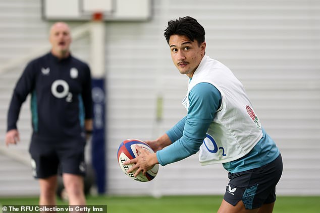 England's Marcus Smith Trains Under The Watchful Eye Of Blackett This Week. Smith Will Play At Full-Back Against Fiji