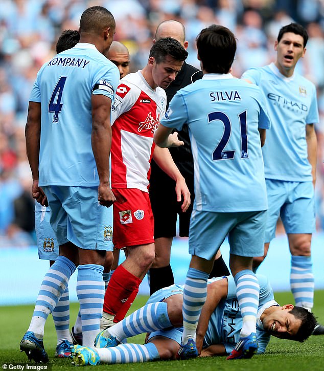 Barton's Aggression Spilled Onto The Football Pitch At Times - Kicking Manchester City's Sergio Aguero To The Ground In 2012 While Playing For Qpr, Earning Him A 12-Match Ban