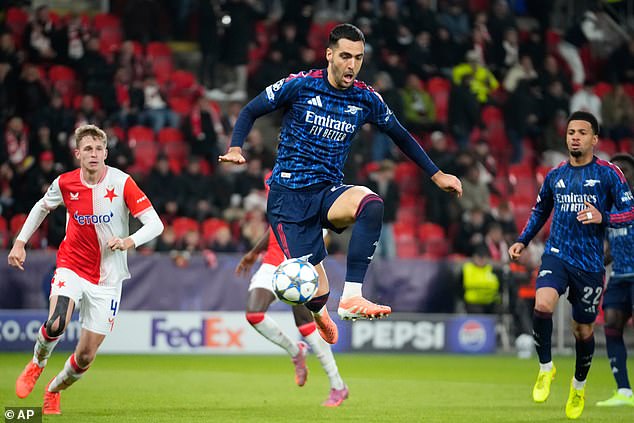 Within The First Minute Of The Second Half At Slavia Prague, Merino Ghosted Into The Box To Volley Home Leandro Trossard’s Cross