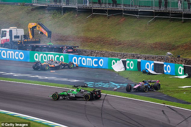 His Rival Oscar Piastri Crashed Out Of The Race After Skidding Into The Barrier After Just Six Laps