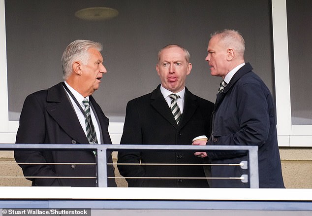 Celtic Ceo Nicholson (Middle) With Chairman Peter Lawwell And Financial Officer Chris Mckay