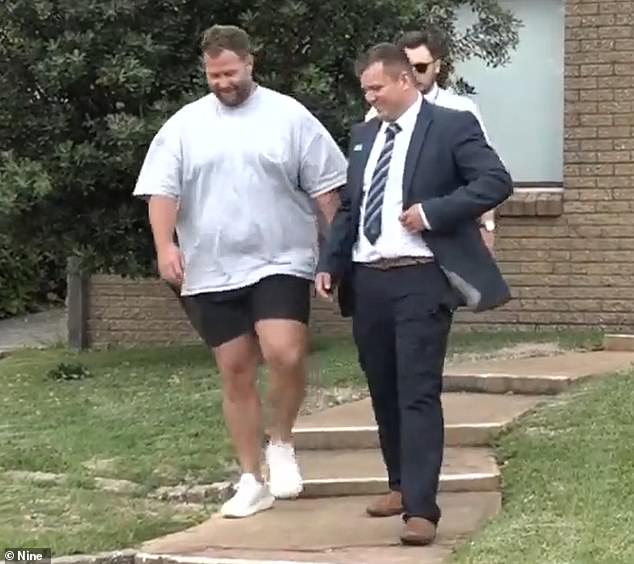 Pictured: The Moment Merrin (Left) Is Led Away By Police Who Raided His Nsw South Coast Home On November 4