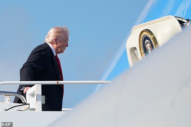 Trump Was Seen Boarding Air Force One Earlier On Sunday As He Headed For Washington Dc