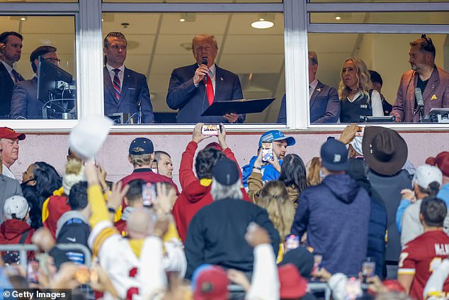 Trump Was In Attendance As Part Of The Nfl's 'Salute To Service' Initiative This Weekend