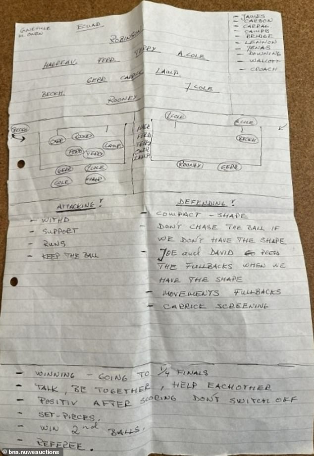 A Suit From The 2006 World Cup, With His Hand-Written Notes Still In The Pocket, Was Also Sold