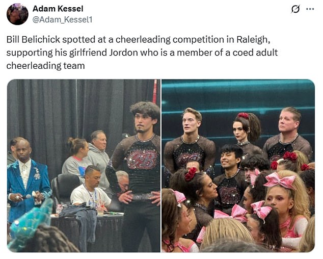 Earlier This Week, Belichick Went Viral When He Appeared At Hudson's Cheerleading Event
