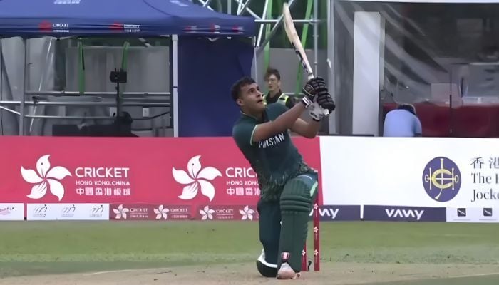 Pakistan Captain Abbas Afridi In Action Against Kuwait, November 7, 2025. — Screengrab Via X/@Replayspct