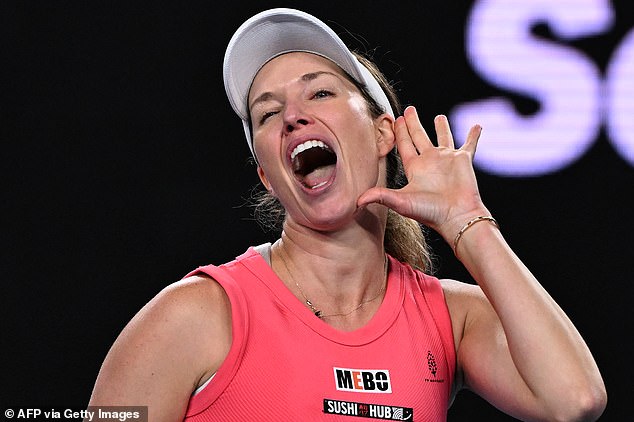 Danielle Collins Celebrates Victory Over Australia's Destanee Aiava At The Australian Open