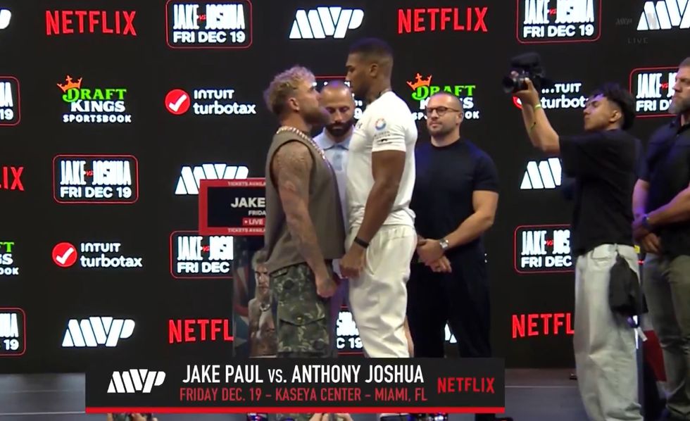 Jake Paul Was Forced To Stare Up To Anthony Joshua