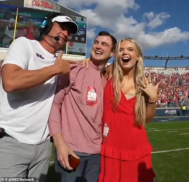 Lane Kiffin Crashed The Engagement Of A Happy Couple At Ole Miss' Game On Saturday