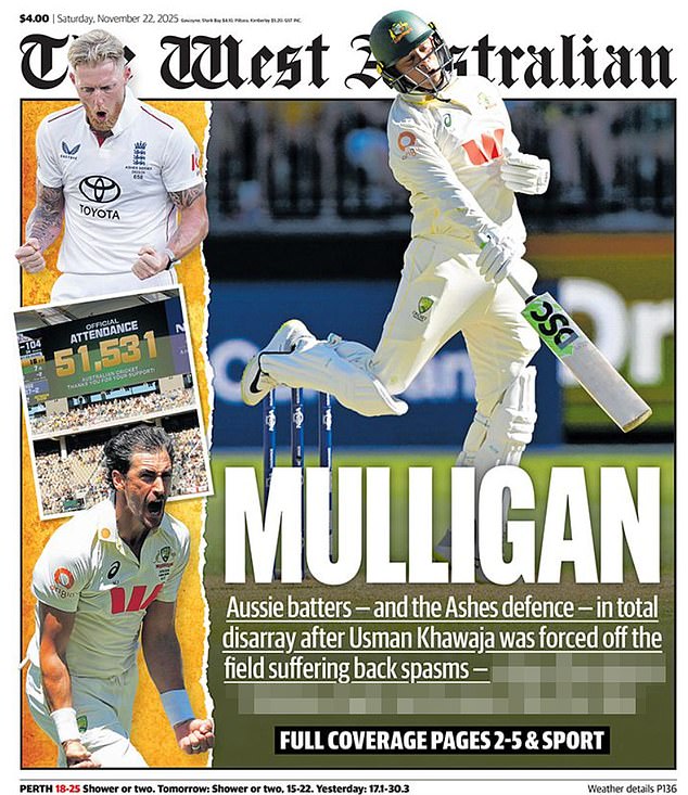 Australian Media Savaged The Underwhelming Display Of Their Batsman On A Blistering First Day Of The Opening Ashes Test