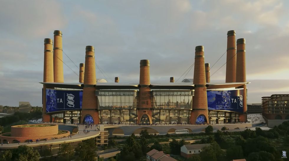 Birmingham's Proposed New Stadium Will Include Unique Landmarks Including Several Towers