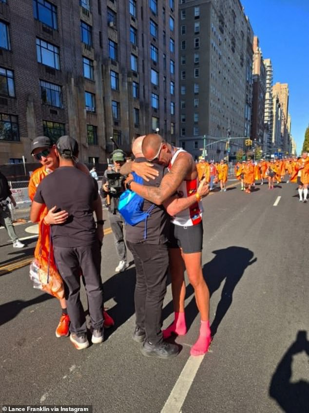 Lance Franklin (Right) Completed The New York Marathon This Weekend On Behalf Of The Indigenous Marathon Foundation