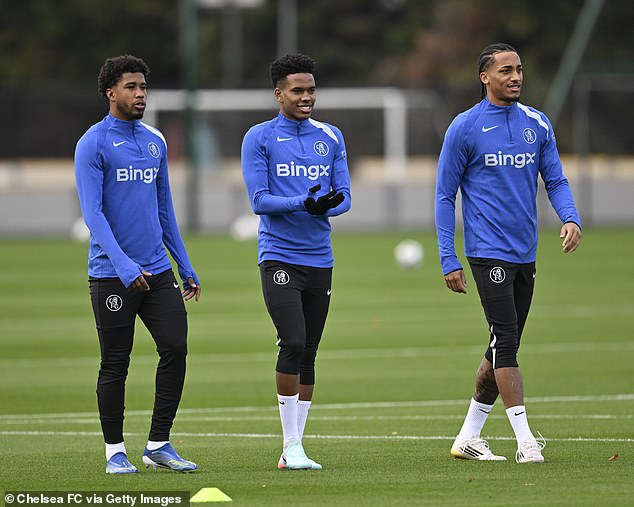 Chelsea's Brazilian Wonderkid Estevao (Centre) Is Struggling With The Cold In England