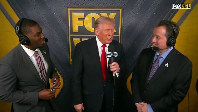 Jonathan Vilma (Left) Made Two '6-7' References Interviewing Donald Trump On Fox Sports