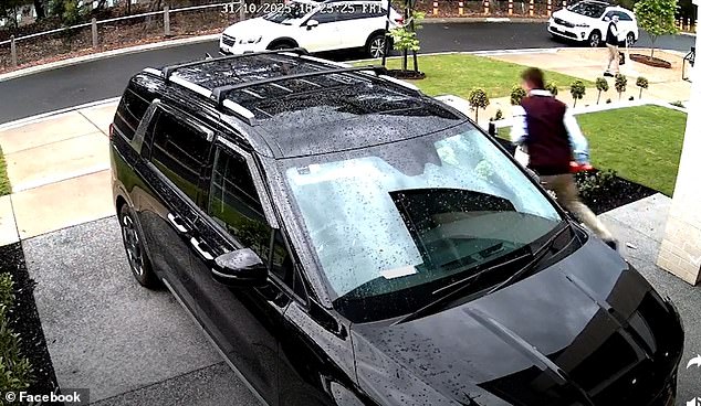 A Disappointed Father Has Called For 'Respect' In The Community After A Cricket Bat Was Stolen From Outside His Home In Suburban Geelong (Pictured, Right)