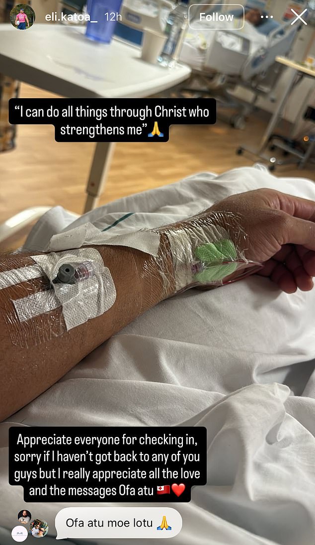 The Melbourne Storm Second-Row, 25, Published An Update From Hospital, Thanking His Followers For Their Support