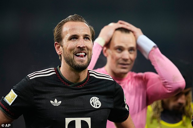 Harry Kane (Left) Scored A Late Equaliser After Manuel Neuer's (Right) Horror Mistake