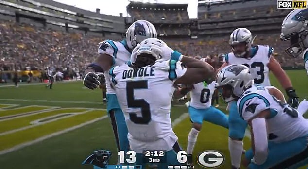 Rico Dowdle Finished The Game With 130 Yards And Two Touchdowns On 25 Carries, But It Was His Second End Zone Celebration Of The Day That Drew A Costly Penalty Flag