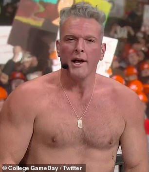 Pat Mcafee Stripped Off His Shirt Just Minutes Into Saturday's College Gameday