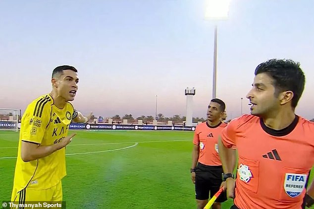Cristiano Ronaldo Kicked Off At A Referee At Half-Time During A Saudi Pro League Match