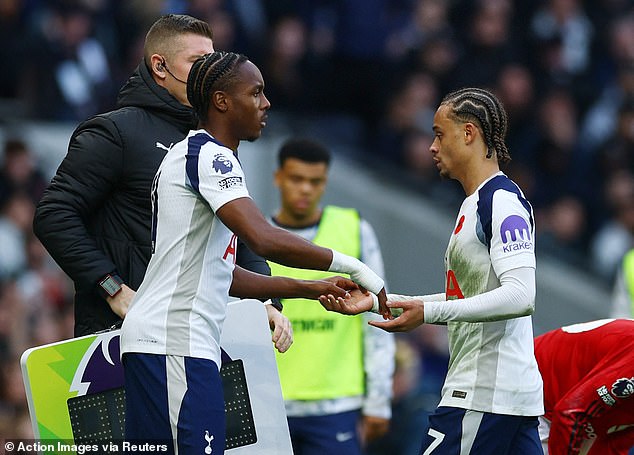 Mathys Tel Came On For Tottenham Against Manchester United But The Substitution Was Booed