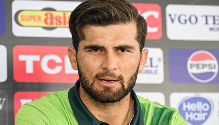 Pakistan Odi Captain Shaheen Shah Afridi Adresses Pre-Match Confernce At Iqbal Stadium In Faisalabad On November 3, 2025. — Afp
