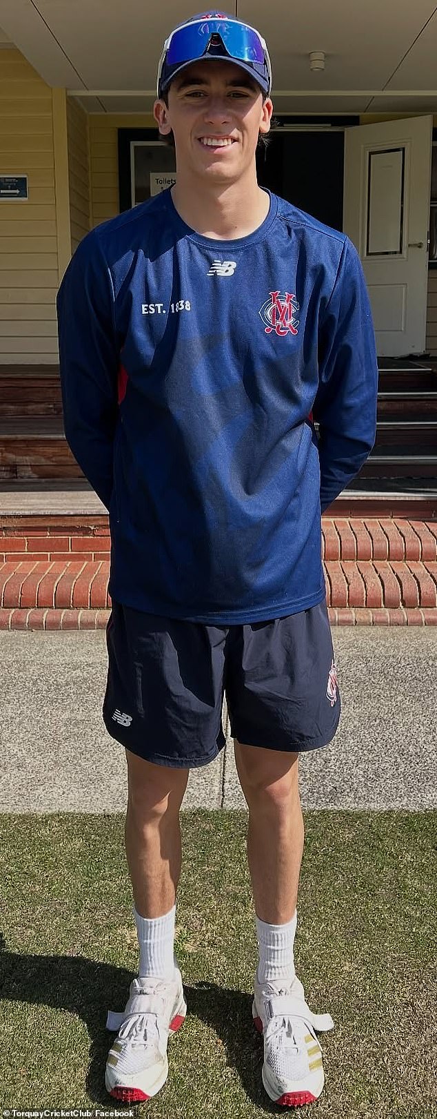 Cricket Star Jack Sullivan Has Revealed How He Cheated Death In A Recent T20 Match At The Mcg (Pictured, Before His Grade Debut For The Melbourne Cricket Club)