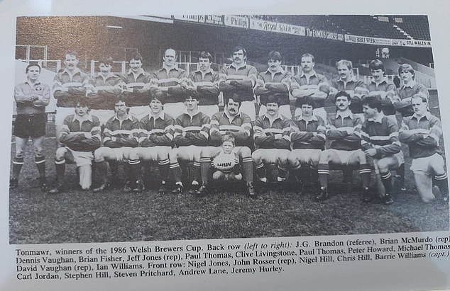 Steve Tandy (Sat On The Floor, Holding Ball) As A Ballboy For The Invincible Tonmawr Team Of 1986