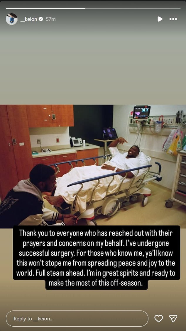 White Took To His Instagram Story On Tuesday To Provide Fans With An Update From Hospital