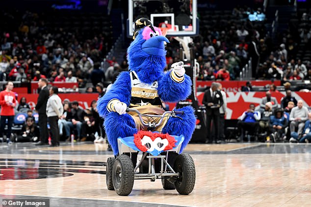 The Wizards Mascot, G-Wiz, Pictured At Their Recent Game Against The Miami Heat. It Is Unknown As To Whether It Was The Same Person Inside The Costume From The Lakers Game