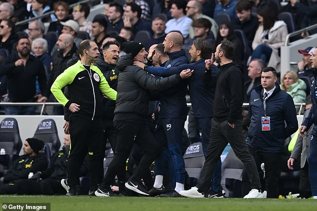 Roberto De Zerbi Is Now Available, But His Fiery Touchline Clash With Then Spurs Interim Boss Cristian Stellini In 2023 Went Down Badly At The Time With The Tottenham Board