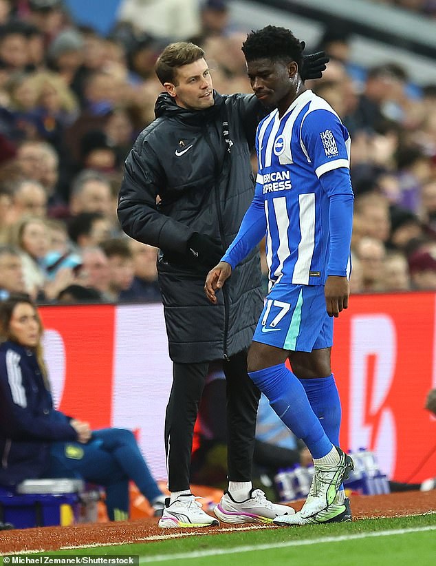 Brighton Boss Fabian Hurzeler Insisted He Had No Choice But To Substitute The Star After He Was Booked In The Second Minute