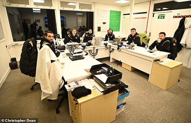 Hull City's Manager Sergej Jakirović (Second Right) With His Coaching Staff At The Club's Training Ground
