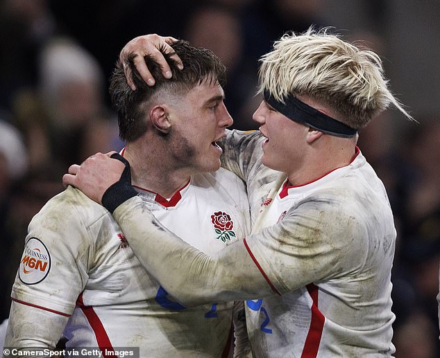 Pollock Embraces Tommy Freeman After Opening Six Nations Win Over Wales