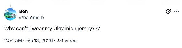 Another Asked If He Was Able To Wear His Ukrainian Jersey - The Daily Mail Can Confirm If Fans Defy The Jersey Request, They Will Be Required To Cloak The Items Before Entering The Ground