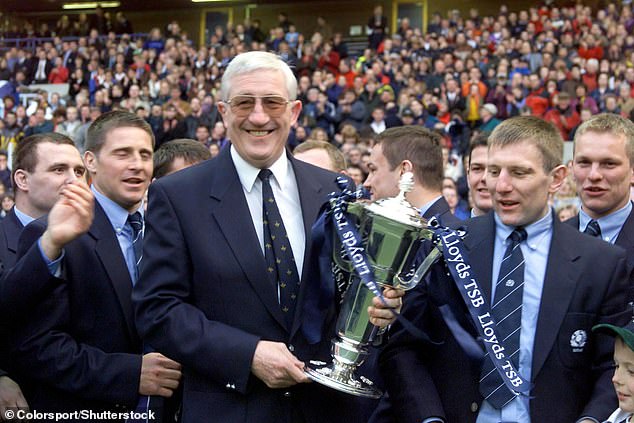 Telfer Lifts The Final Five Nations Title In 1999 - It Remains The Last Time Scotland Finished Top Of The Pile In The Championship