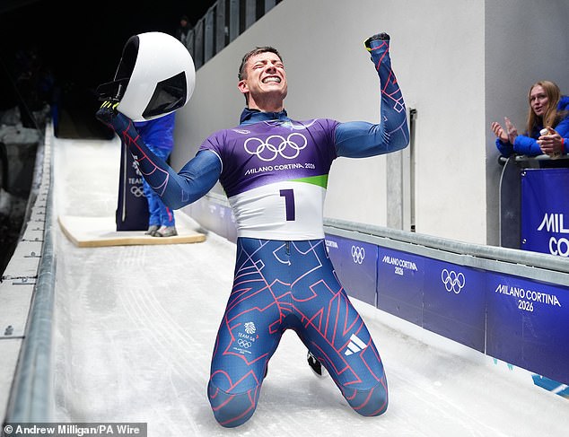 The Briton Dominated The Field To Win The Men's Skeleton By More Than 0.8 Seconds In Italy