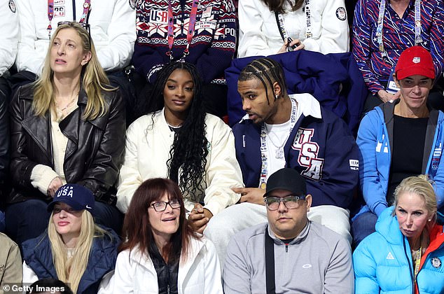 Us Olympic Gymnastic Legend Watched On From The Stands Of The Milano Ice Skating Arena