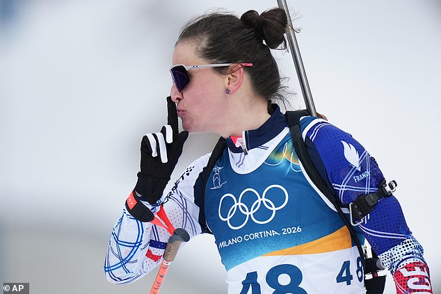 France's Julia Simon Made A Pointed Gesture To Her Haters After Winning The 15Km Biathlon