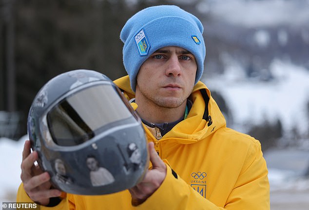 Ukrainian Skeleton Star Vladyslav Heraskevych Chose To Wear A Helmet Decorated With Pictures Of Athletes Who Had Died Since The Russian Invasion Four Years Ago