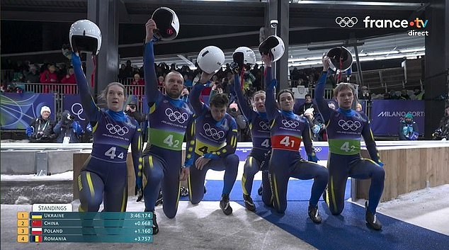 The Ukrainian Luge Team Mounted A Protest Supporting Heraskevych's Act Of Remembrance While Competing On Thursday Night